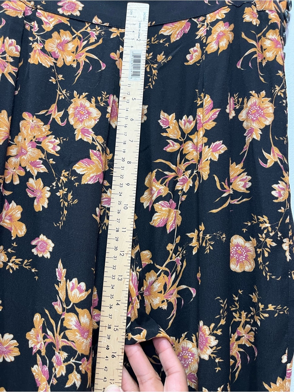 Anthropologie x Kachel Black Floral Cropped Wide-Leg Pants Sz. 10 - Picture 10 of 11